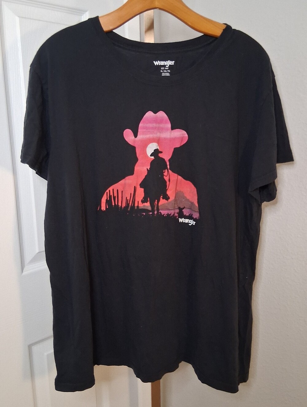 Wrangler XL Black Cowboy T Shirt XL